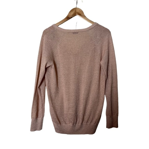 Equipment Asher V Neck Shimmer Pink Wool Blend Sweater S - Picture 4 of 6